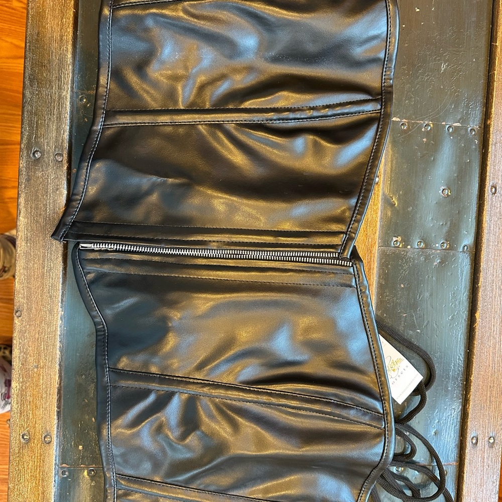Black Leather Corset